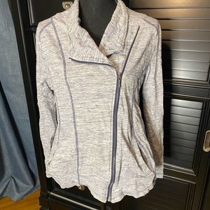 Chico’s Zenergy moto zip sweatshirt, sz 2